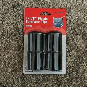 🩵5/$15🩵 NWT Floor Shield 1-1/8" Plastic Furniture Tips - Black
